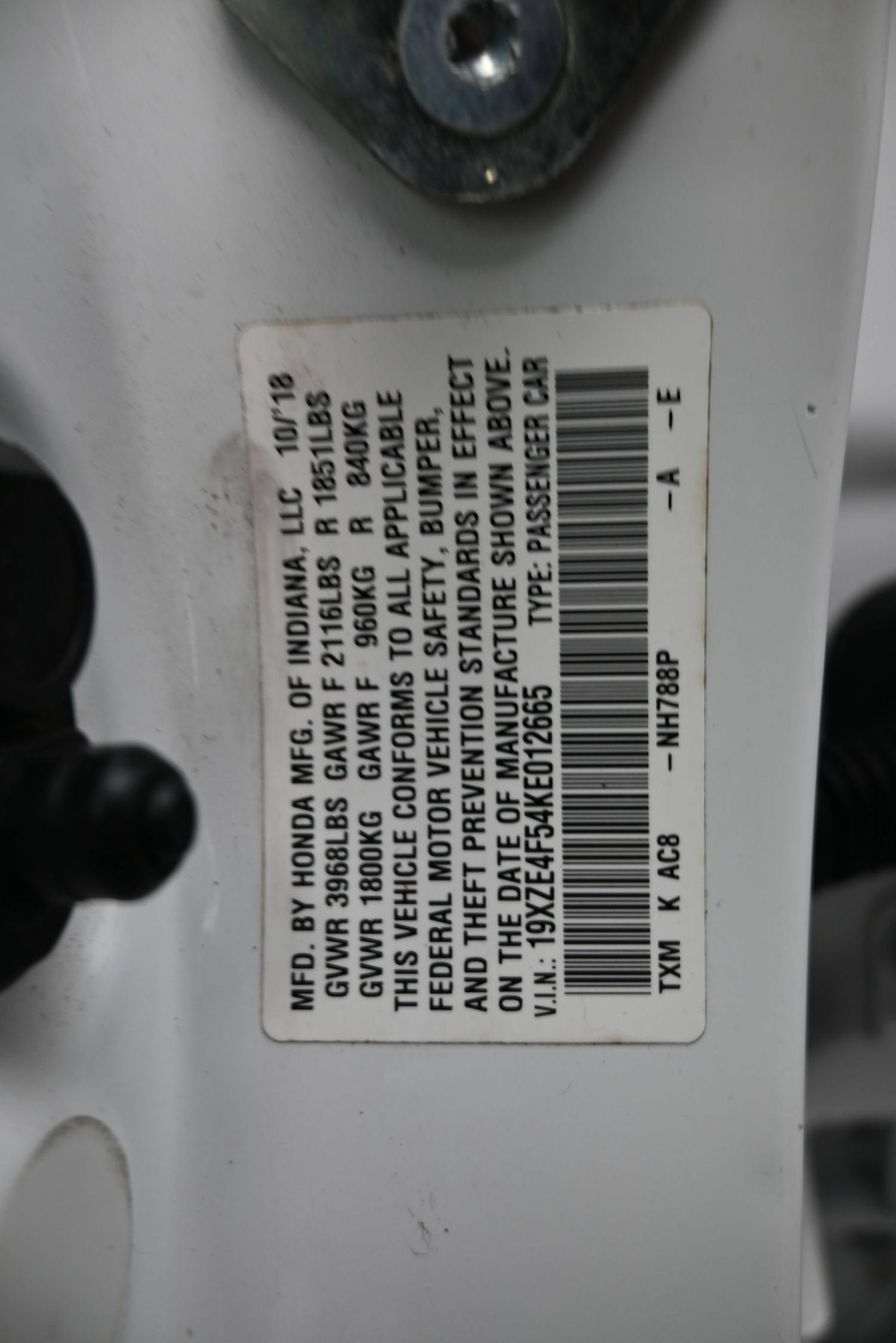 2019 Honda Insight EX