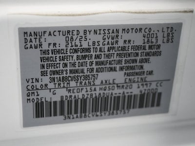 2025 Nissan Sentra SV