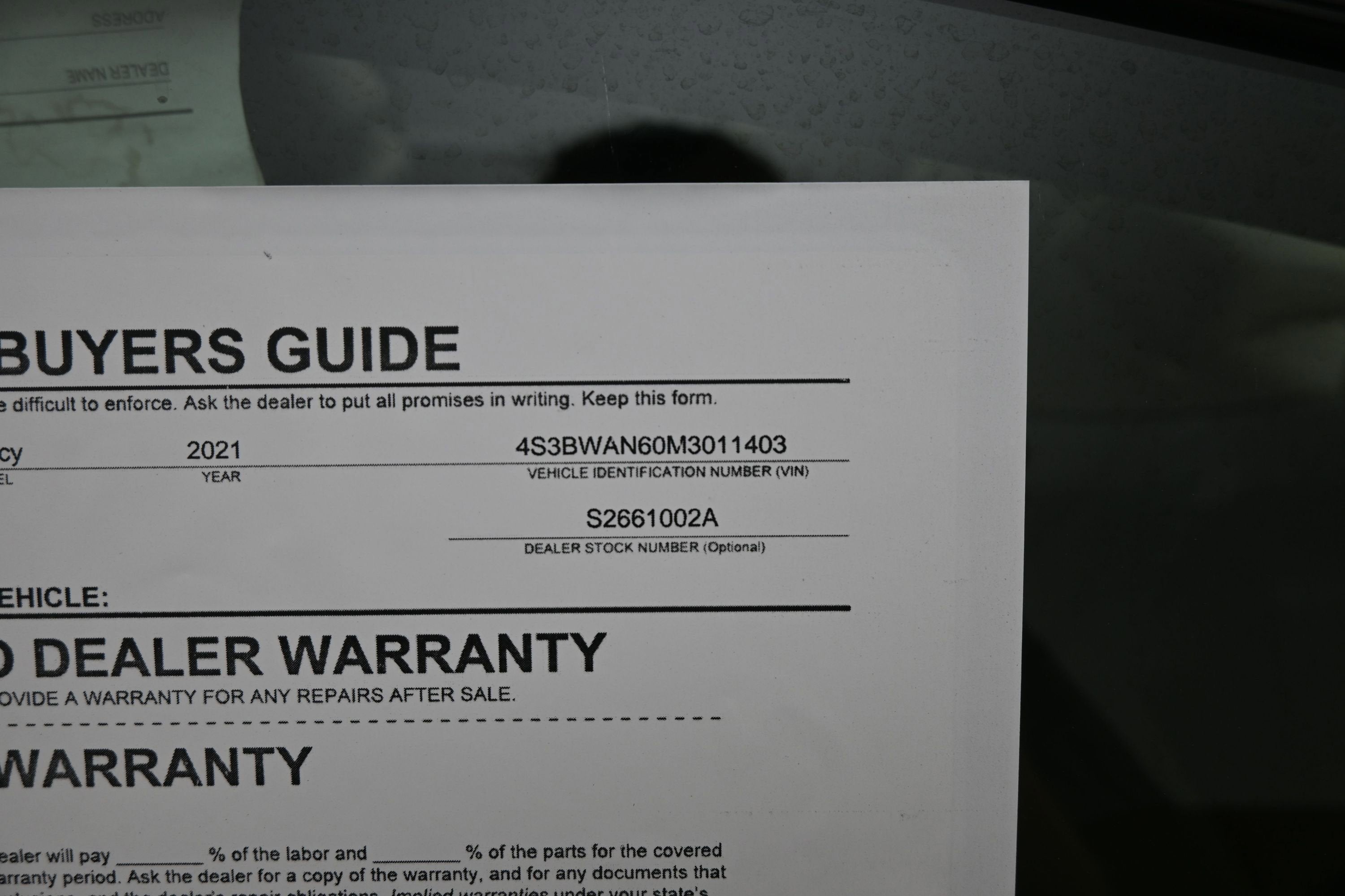 2021 Subaru Legacy Limited