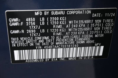 2025 Subaru Outback 2.5i
