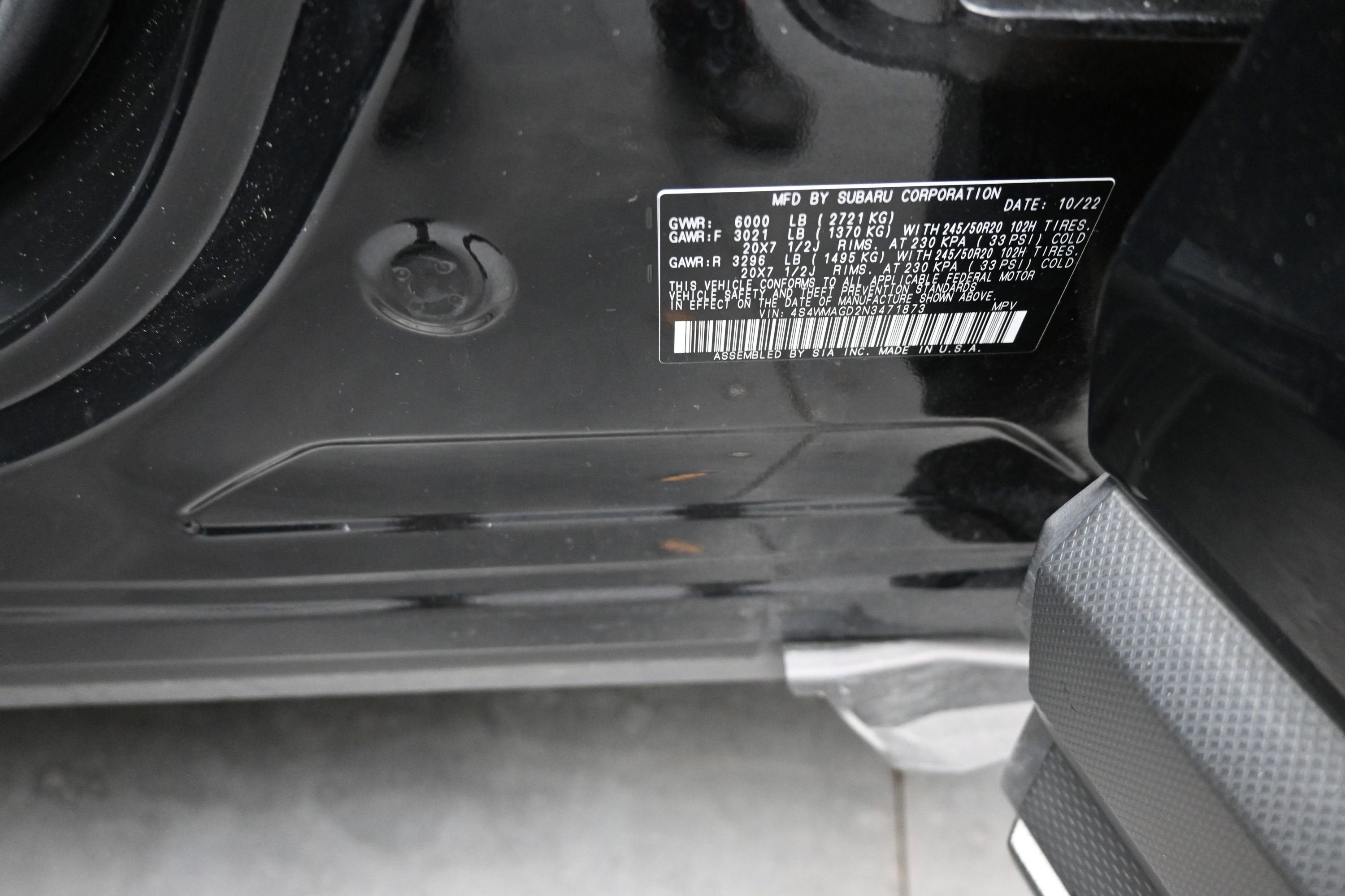 2022 Subaru Ascent Onyx Edition