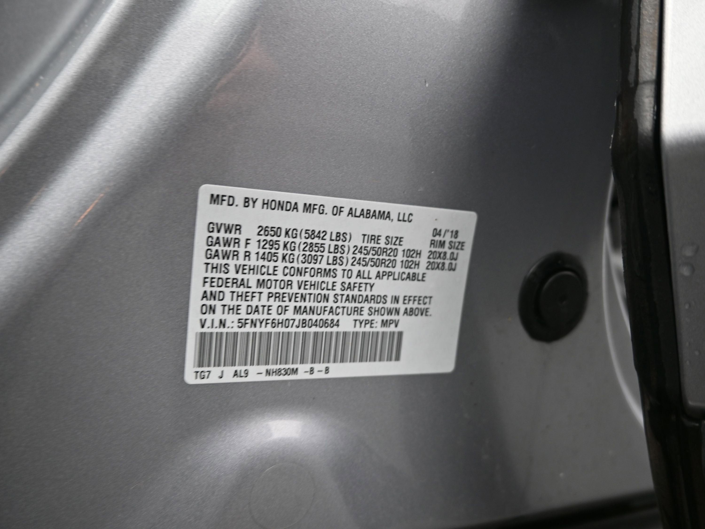 2018 Honda Pilot Elite