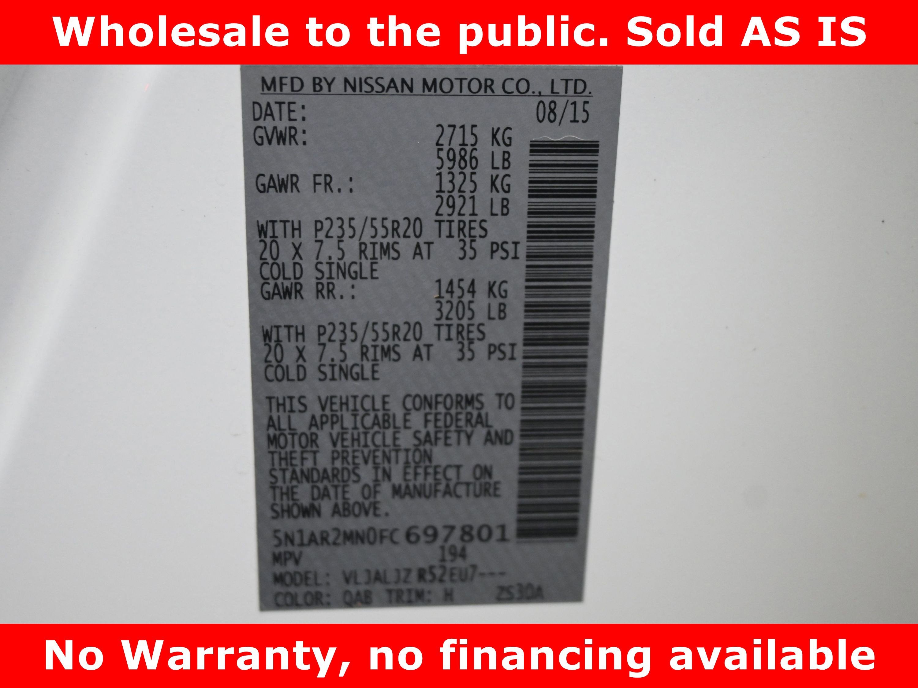 2015 Nissan Pathfinder Platinum