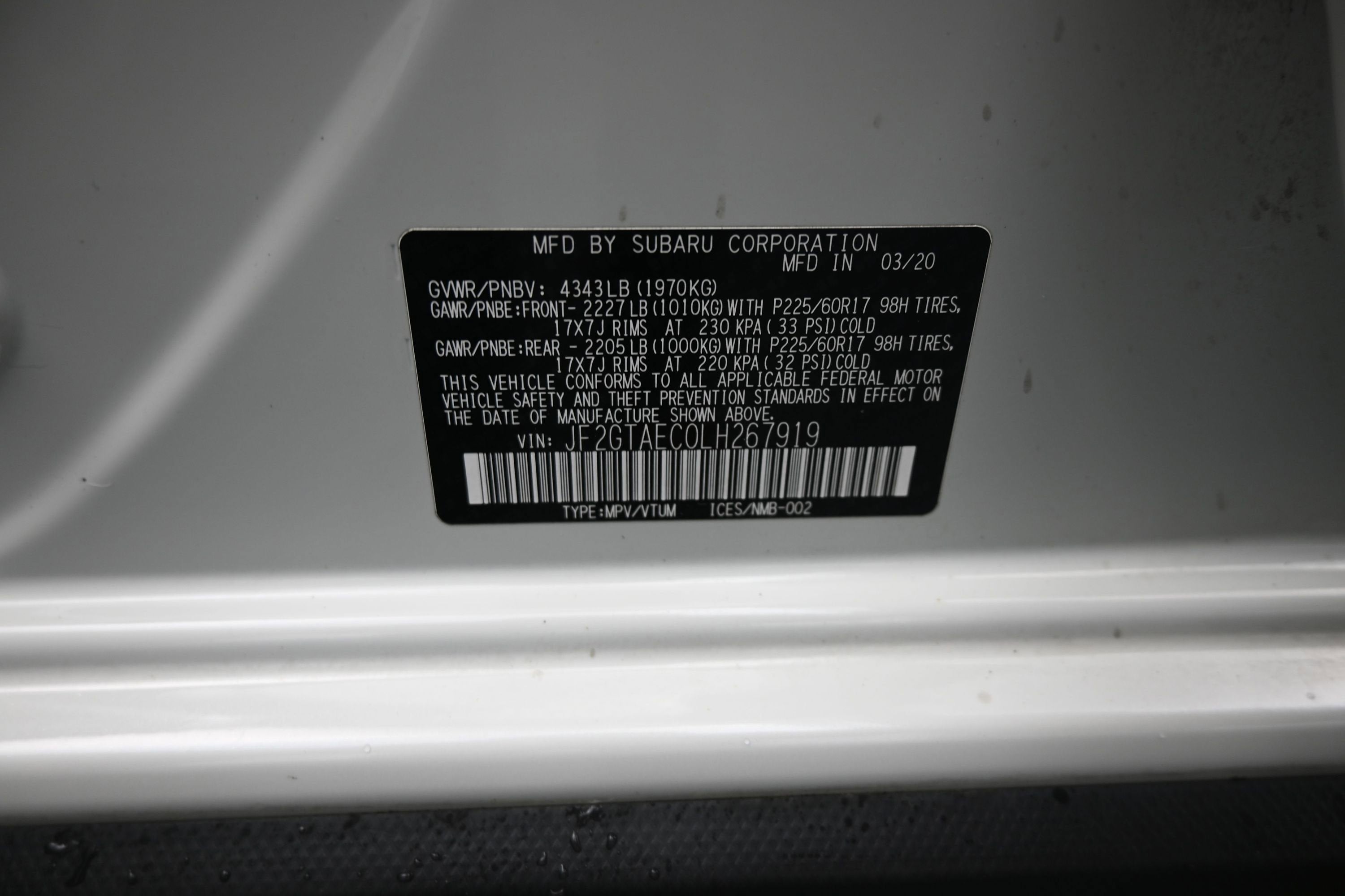 2020 Subaru Crosstrek Premium