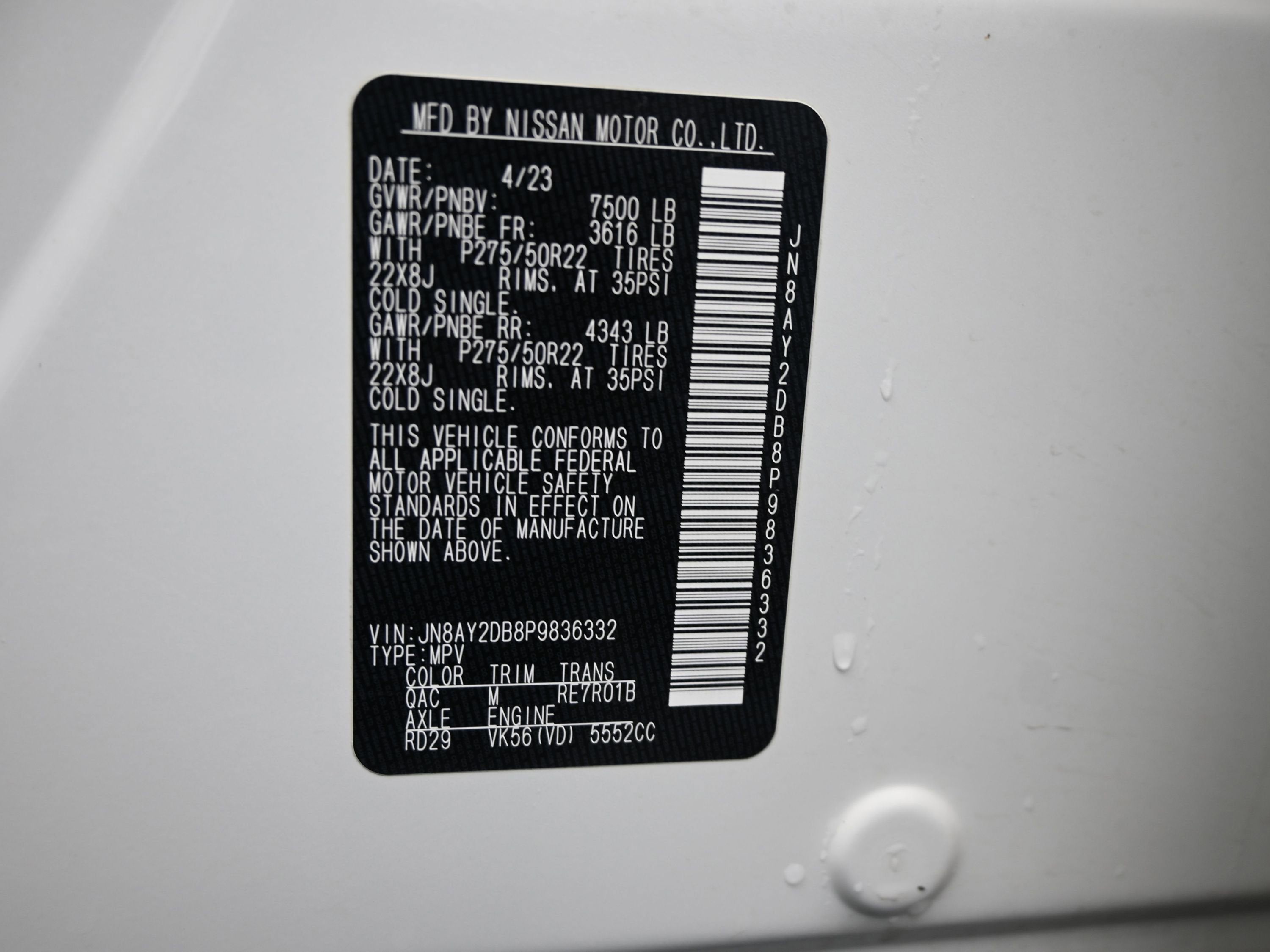 2023 Nissan Armada Platinum