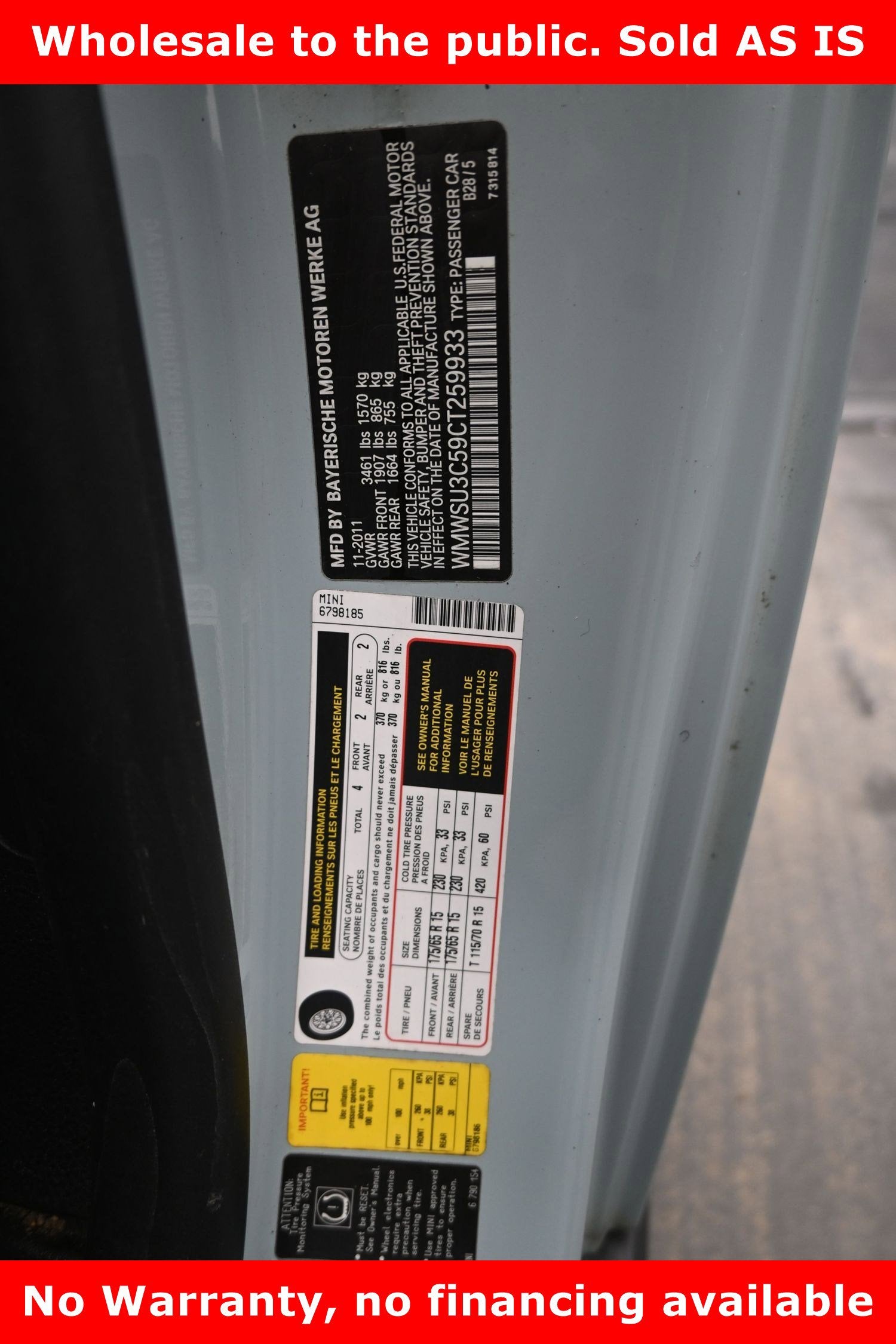 2012 MINI Cooper Hardtop Base