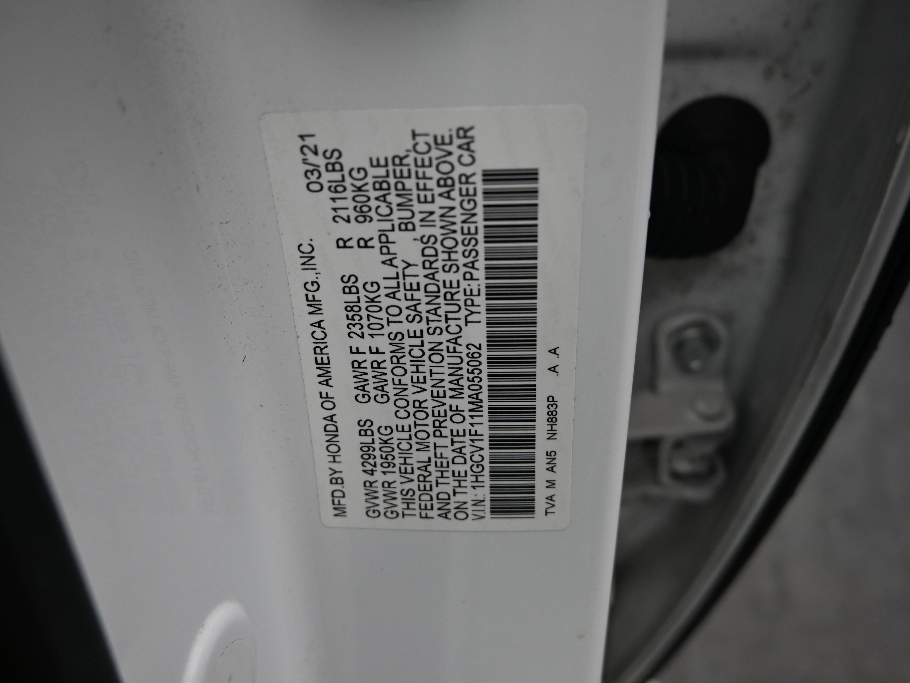 2021 Honda Accord Sedan LX