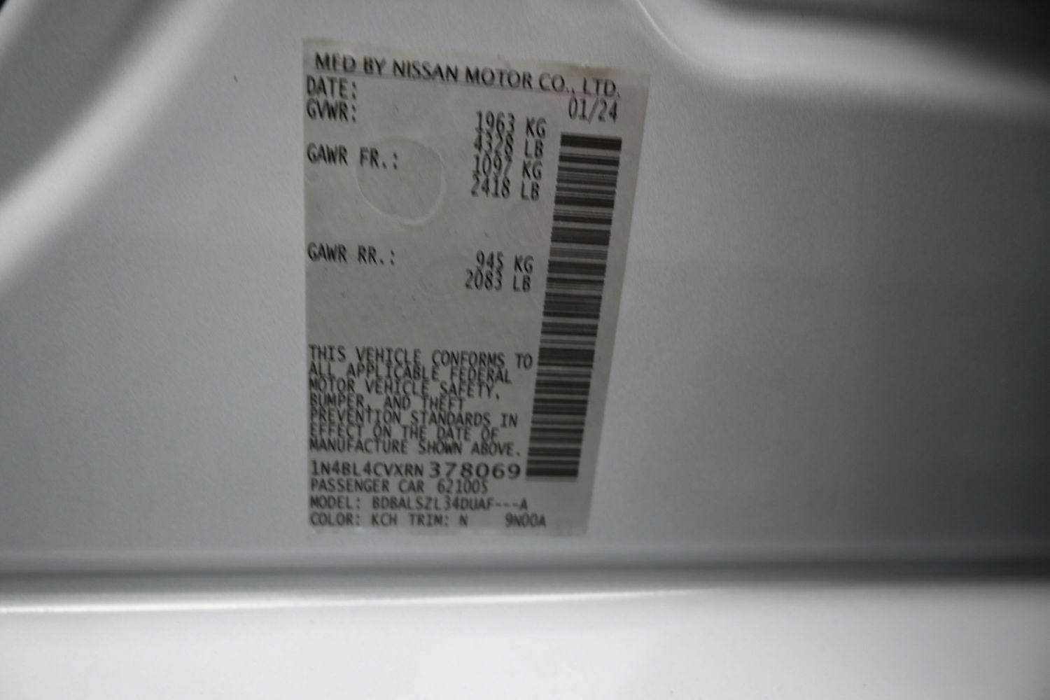 2024 Nissan Altima 2.5 SR