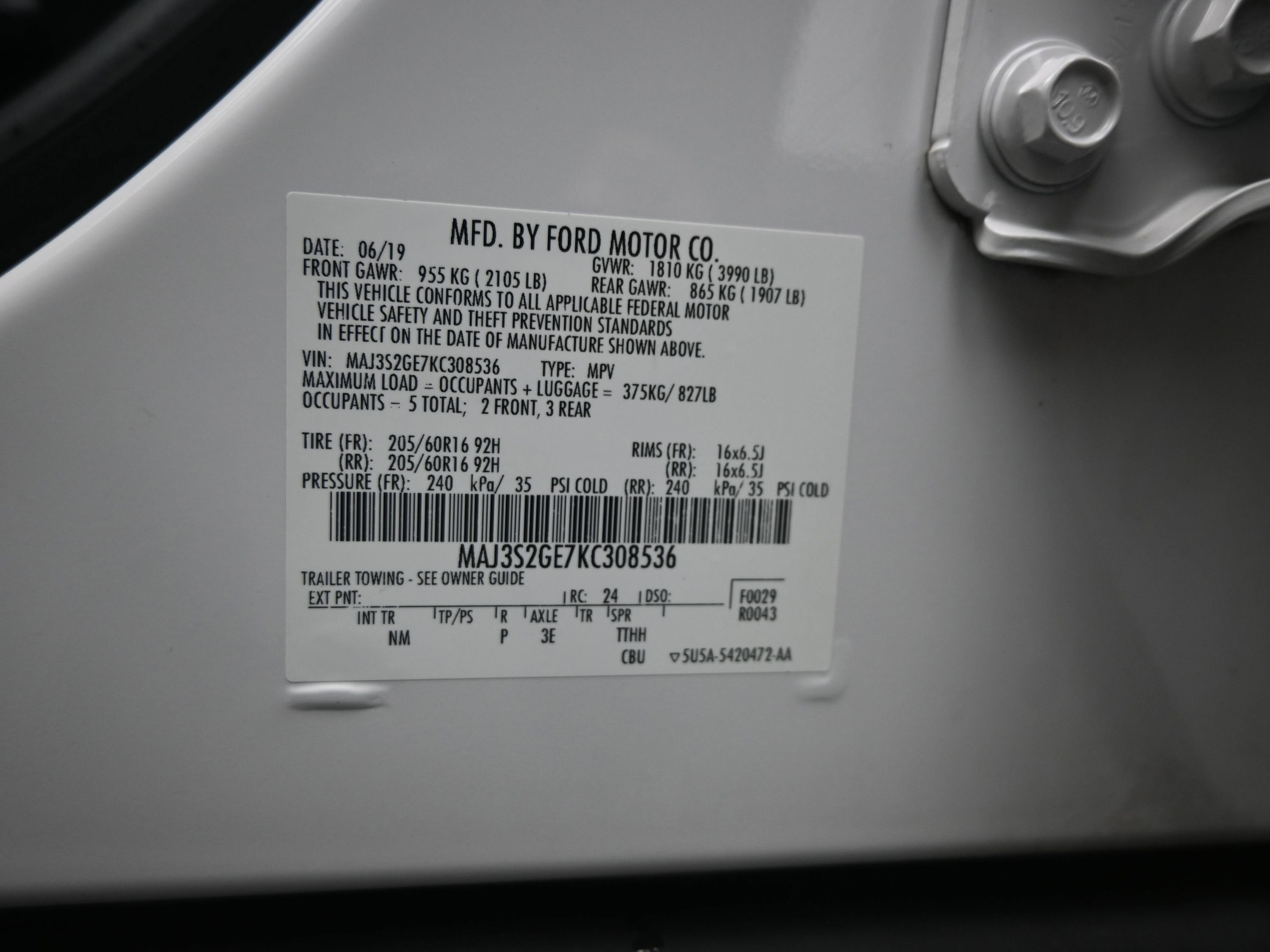 2019 Ford EcoSport SE