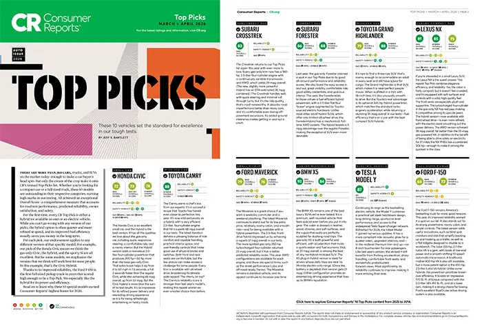 Consumer Reports Top Picks | Jim Keras Subaru in Memphis TN