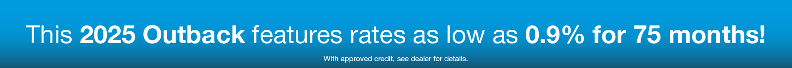 2025 Subaru Outback Special Rate